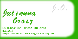 julianna orosz business card